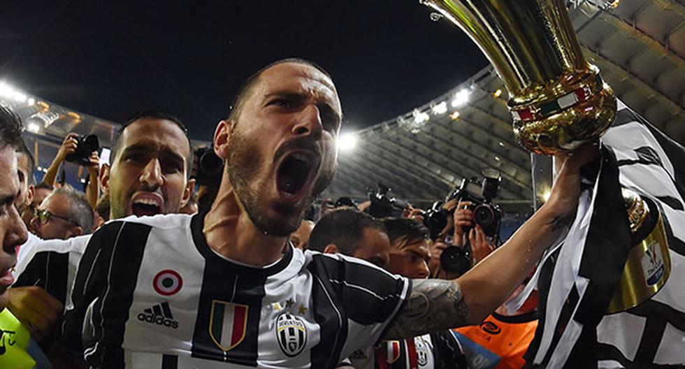Leonardo Bonucci, defensor de Juventus, celebró el nuevo título de Copa Italia con su equipo, pero su atención está en la final de Champions League ante Real Madrid. (Foto: Getty Images)