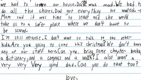 Esta es la emotiva carta que un niño víctima de violencia doméstica le escribió a Santa Claus por Navidad | Foto: Facebook