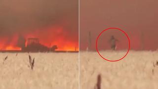 Intentó salvar a su pueblo del fuego en España y su escape en medio de las llamas se hizo viral | VIDEO