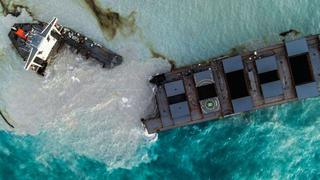 El petrolero que se partió en dos provoca el peor desastre ecológico en la isla Mauricio | FOTOS