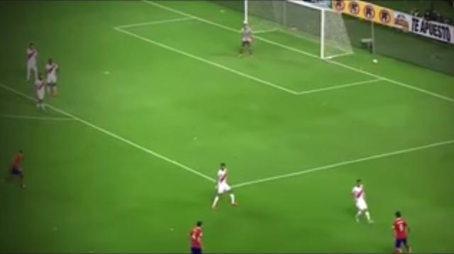 CUADROxCUADRO del segundo gol de Alexis Sánchez contra Perú - 2