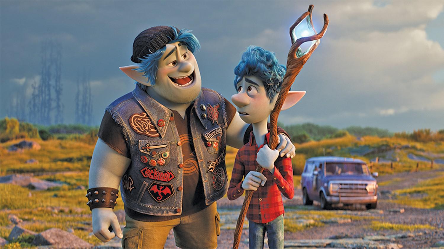 Onward es la aventura de dos hermanos para ver por última vez a su padre. (Imagen; Pixar/Disney)