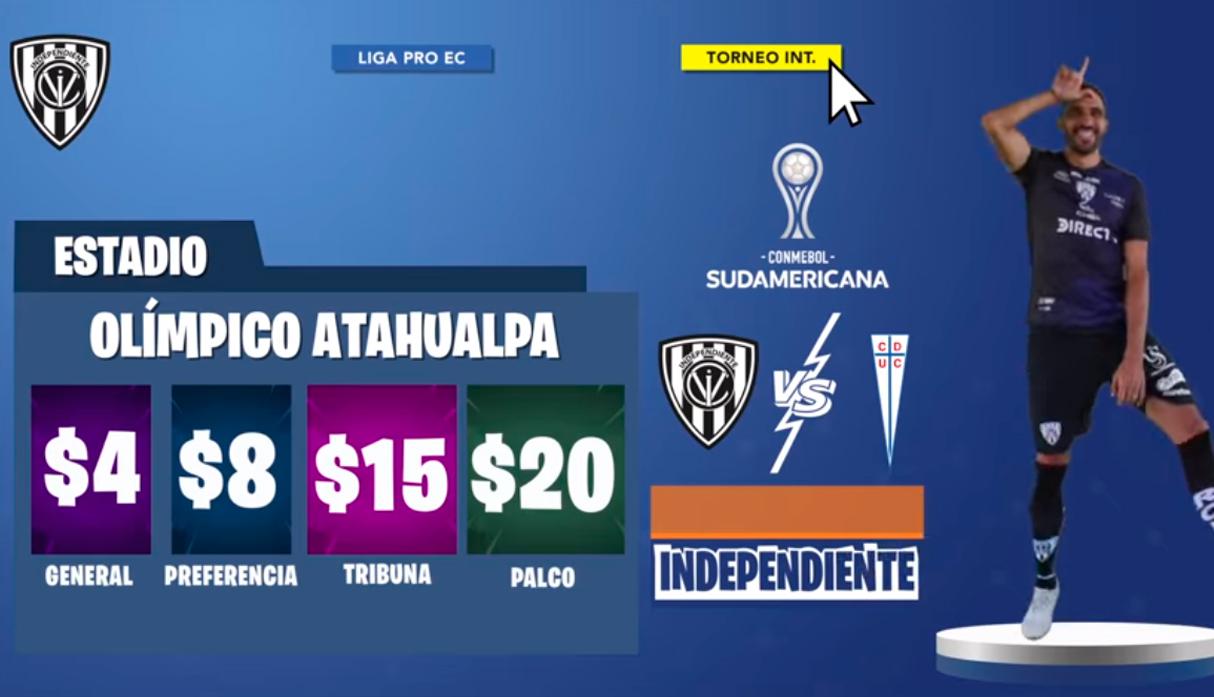 Independiente del Valle va por el primer golpe en casa ante Universidad Católica de Chile. (Foto: Independiente del Valle)