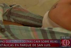 Lima: niño queda grave a incrustarse rejas metálicas en el cuello
