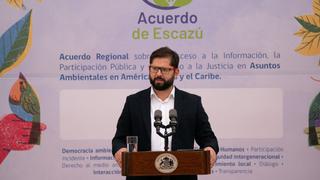 Boric envía al Congreso la adhesión de Chile a acuerdo regional ambiental de Escazú