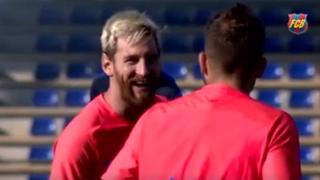 Lionel Messi entrenó con aparente normalidad en Barcelona