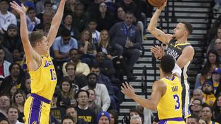 Warriors vencieron 115-101 a unos Lakers que no contaron con LeBron James