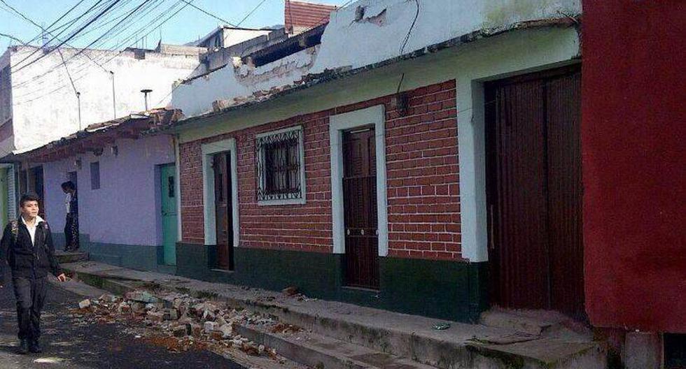 Imagen de la destrucción causada en San Pedro Sacatepéquez, San Marcos. (Foto: Conred / Twitter)