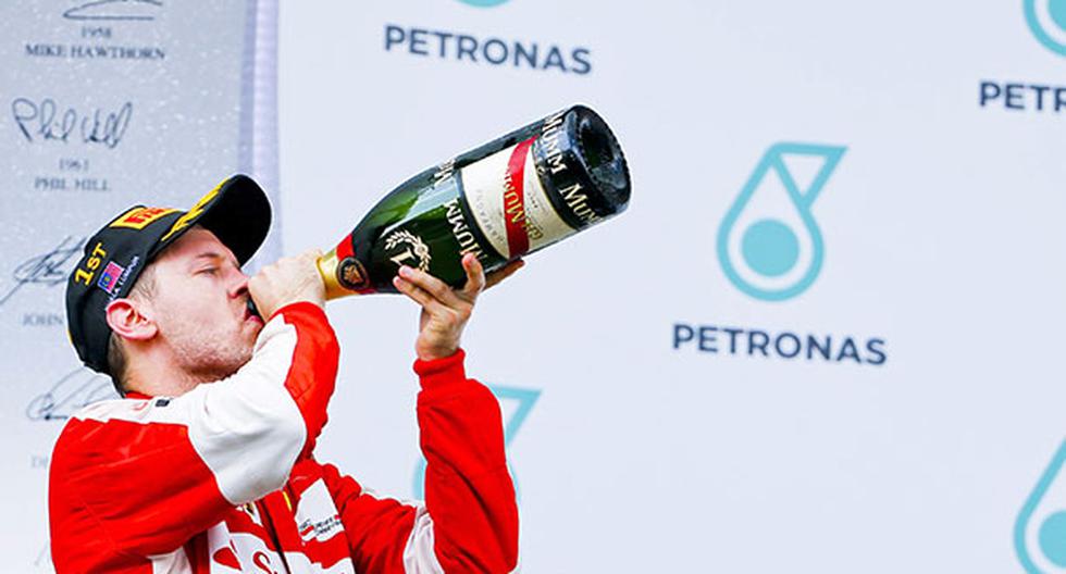 Sebastian Vettel logró coronarse en el GP de Malasia. (Foto: EFE)