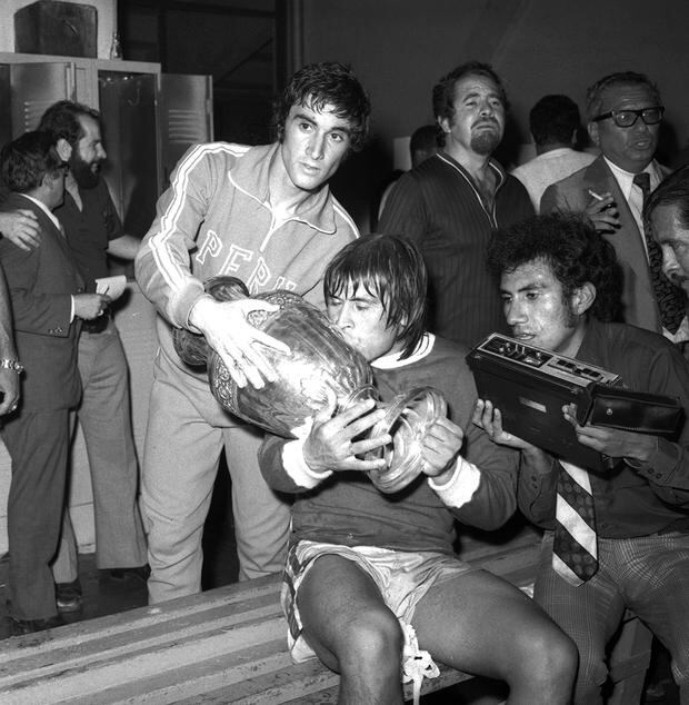 On October 28, 1975, the Peruvian team won the Copa América after beating Colombia 2-1 at the Ciudad Universitaria stadium in Caracas, Venezuela.  (Photo: GEC Historical Archive)  
