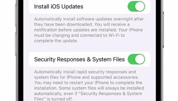 Apple permitirá a los usuarios desinstalar las respuestas rápidas de seguridad de iOS 16. (Foto: Apple)