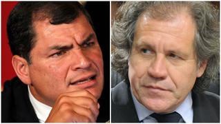 Rafael Correa dice que Luis Almagro "está bastante desubicado"