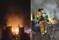 Fuerte incendio consumió almacén en Huancayo: fuego habría iniciado por pirotécnicos
