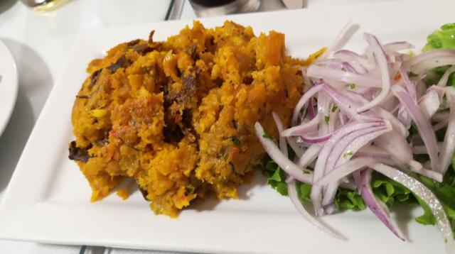 El seco de chavelo es uno de los platos más ricos de Piura. La foto se tomó en el restaurante Los Piuranos.