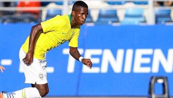 Vinicius Junior tiene 8 partidos y un gol con el Real Madrid en la Liga Santander. (Foto: EFE).