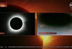 ¿Cómo se ve el eclipse solar desde la Estación Espacial Internacional? | VIDEO