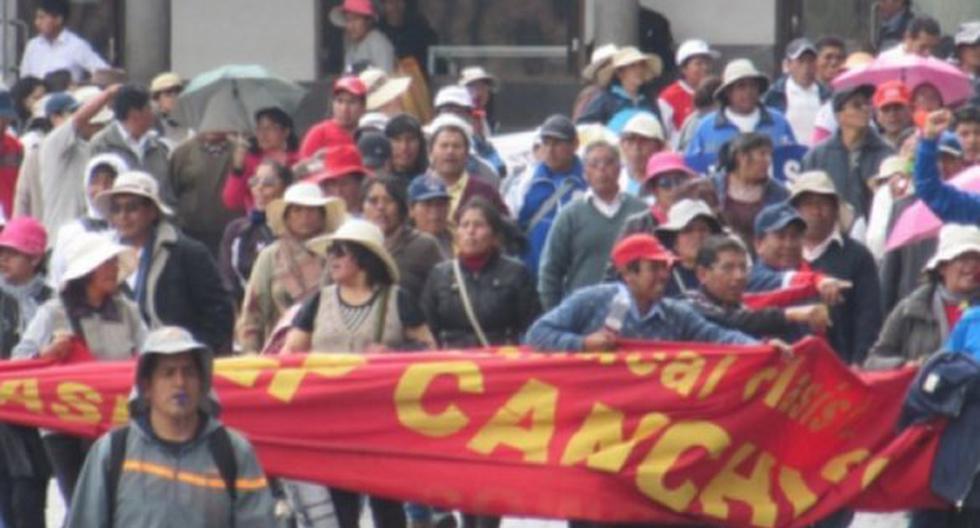 Desde mañana se descontará remuneraciones a docentes de Cusco que sigan en huelga. (Foto: Andina)