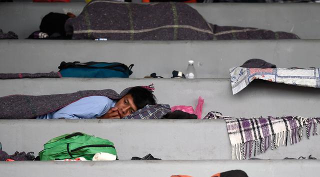 La caravana de migrantes empezó a llegar a la Ciudad de México en su camino hacia Estados Unidos. (AFP).
