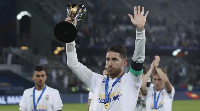Sergio Ramos ganó con el Real Madrid el cuarto Mundial de Clubes de su carrera. (AFP)
