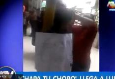 Lurín: Comerciantes atrapan a ladrona y de castigo le cortan el cabello | VIDEO 
