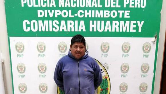 Agentes de la comisaría de Huarmey arrestaron a Máximo Braulio Trujillo Espinoza, 54 años, en una vivienda rústica del asentamiento humano Ampliación La Victoria (Foto: PNP)