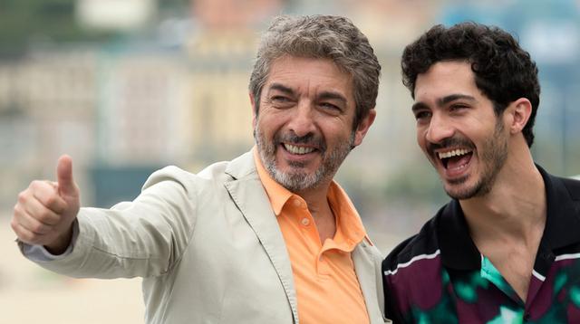 Ricardo y su hijo el 'Chino' Darín a su llegada al Festival de San Sebastián.