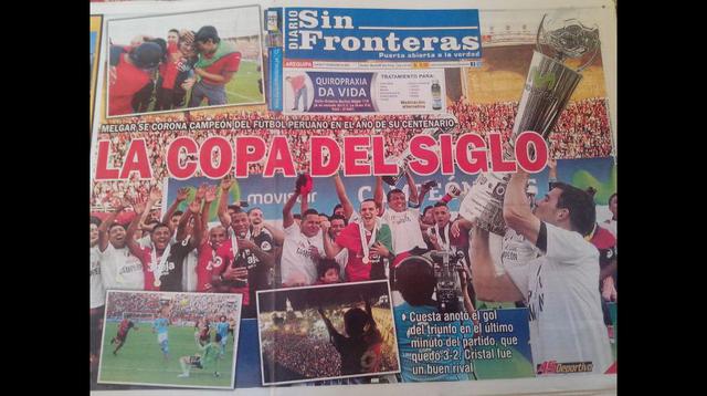 Melgar campeón nacional: las portadas de diarios en Arequipa - 2
