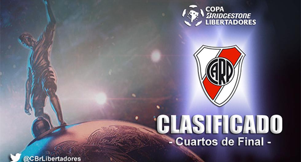 El redes sociales ya anuncian el pase de River (Foto: Twitter Copa Libertadores)
