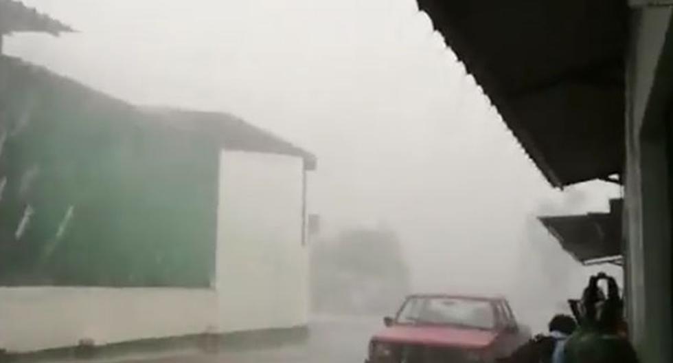 La provincia de Sullana, en Piura, al norte del Perú, soporta una lluvia torrencial desde el lunes. (Foto: Perù REC / Facebook)