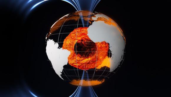 El campo magnético de la Tierra se genera en su núcleo externo. (Foto: ESA)
