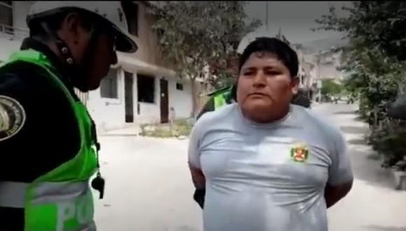 Percy Daga Ruiz, el falso policía, fue puesto a disposición del Ministerio Público. (Captura: América Noticias)