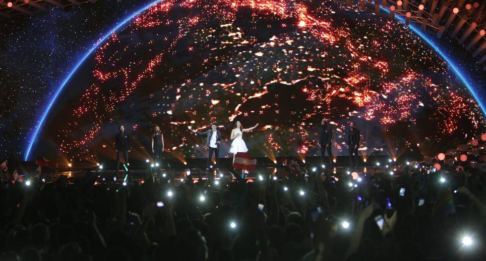 Michele Perniola y Anita Simoncini se presentaron en el escenario del Festival de la Canción de Eurovisión. (Foto: EFE)