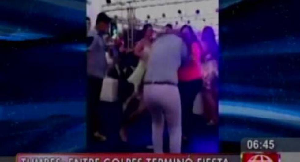 Tumbes: mujeres se enfrentaron a golpes en fiestas de fin de año. (Foto: América TV)