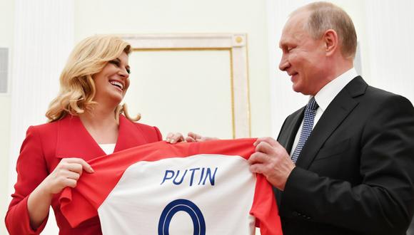 Presidenta croata pidió a los rusos apoyar a su país en final. (Foto: Reuters/Yuri Kadobnov)