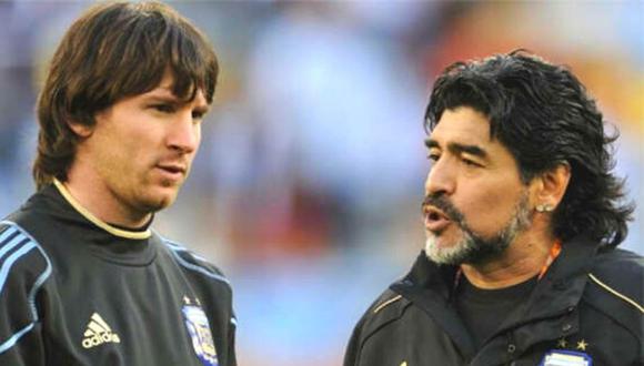Diego Maradona se pronuncia sobre relación entre Messi y Barcelona. (AFP)