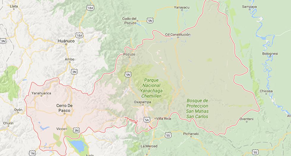 Poder Judicial de Pasco condenó a un hombre por robo agravado y asesinato. (Foto: Google Maps)