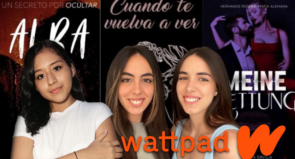 Angélica Solorio (izquierda), Donna y Giovanna Di Biagio (derecha) son algunas de las escritoras peruanas que han aprovechado la plataforma digital Wattpad para difundir sus novelas. (Foto: Captura Wattpad/Archivo personal)