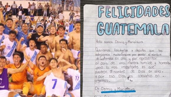 Guatemala clasificó al Mundial Sub-20 y unos niños dedicaron a los jugadores una emotiva carta, como muestra de reconocimiento. (Foto: Instagram/joesmoal_1).
