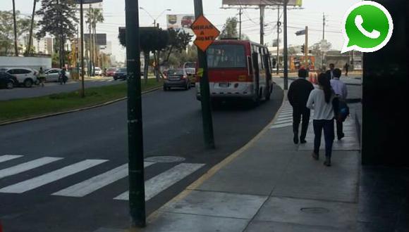 WhatsApp: ¿Qué hace este poste invadiendo la pista en Surco?