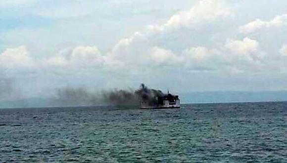 El incendio en el M/V Lite Ferry 28 se habría iniciado en la cubierta de carga según las investigaciones preliminares. (Foto: Cebu Port Authority)