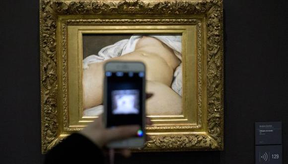 El origen del mundo de Gustave Courbet (1866) muestra de forma explícita los genitales de una mujer desnuda. (Foto: AP)