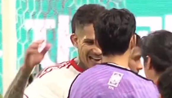 El afectuoso saludo entre Paolo Guerrero y Son Heung-min en el Perú vs Corea del Sur | Foto: captura de video