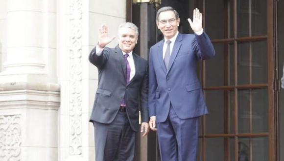 Luego del diálogo entre Vizcarra y Duque, se realizarán las reuniones bilaterales entre los ministros de Estados de ambos países. (Foto: GEC)