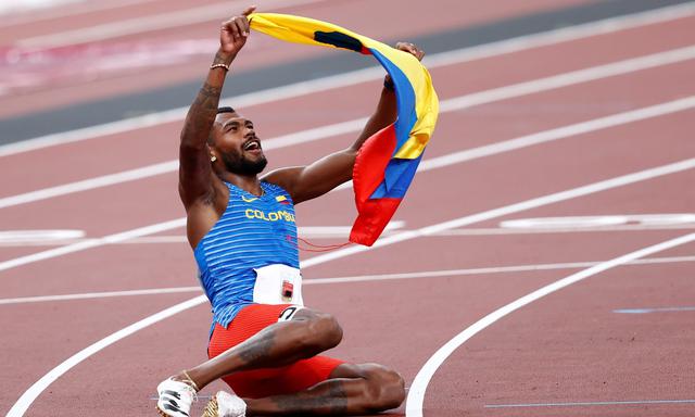 Anthony Zambrano ganó la medalla de plata en la final de 400 metros planos de Tokio 2020 | Foto: EFE