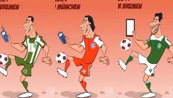 La página oficial de la Bundesliga homenajeó a Claudio Pizarro con un video caricaturesco de su extensa trayectoria de 20 años. (Foto: captura de pantalla)