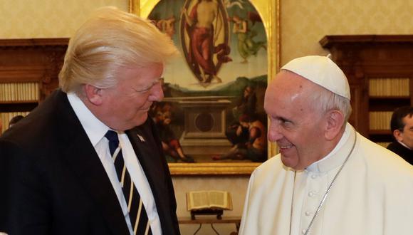 El papa Francisco recibió a Donald Trump en el Vaticano el 24 de mayo del 2017. (Reuters).