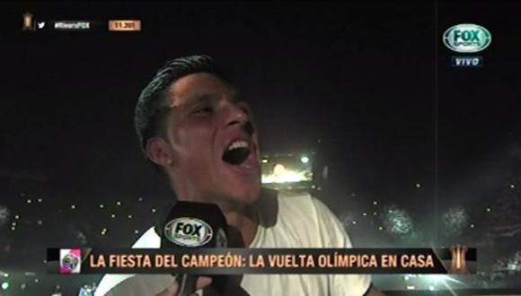 Enzo Pérez y el cántico burlándose de Boca Juniors. | Foto: captura