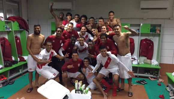 Selección peruana: la foto de vestuario tras la clasificación