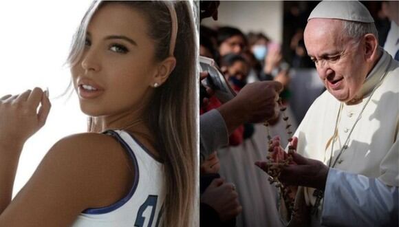 ¿Quién es Natalia Garibotto, la modelo que habría recibió un ‘like’ del Papa Francisco?. (Foto: @franciscus/@nataagataa)