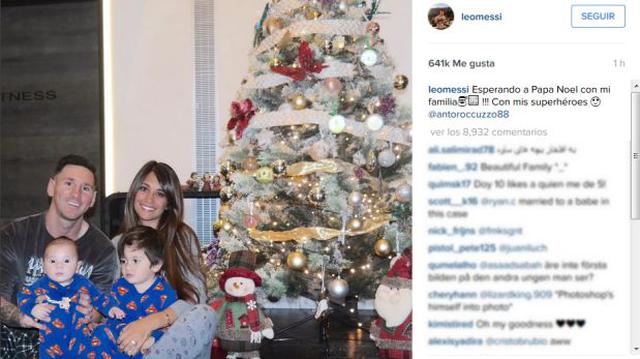 Lionel Messi y su tierna foto de Navidad junto a su familia - 1